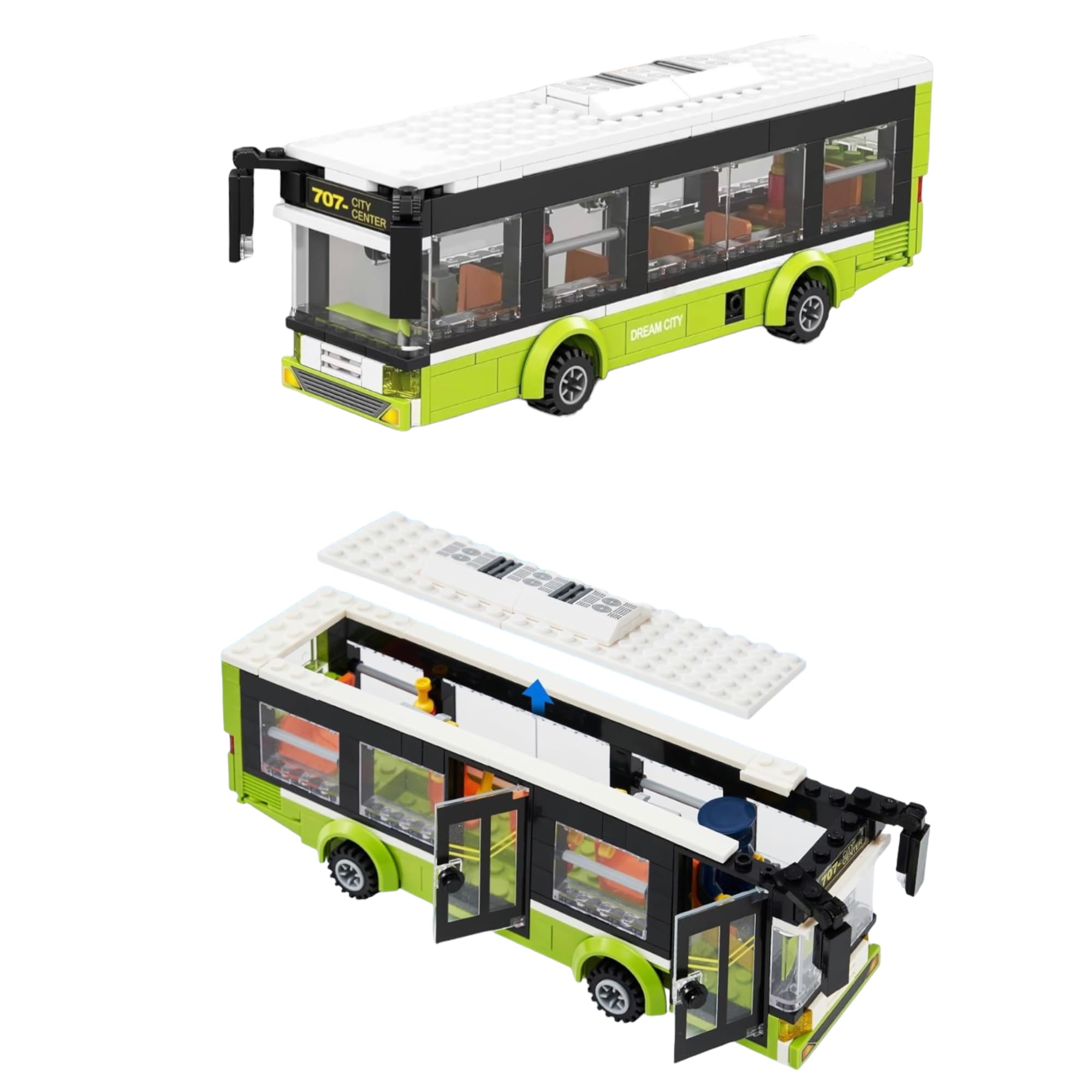 Amazon.com: General Jim's City Bus Building Blocks Set - 415-Piece